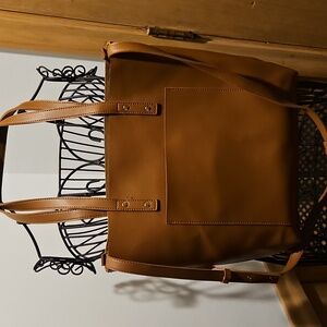 Henny and Lev Brown Tote Bag